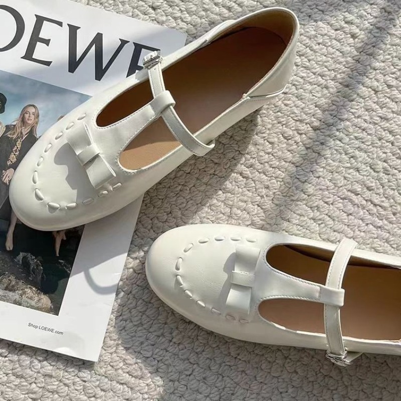 Women'S Fashion Summer 2025 - รองเท้าแมรี่เจนแบบเชือกสไตล์ฝรั่งเศสใหม่ ประจำฤดูร้อนปี 2025 สีขาว รองเท้าผู้หญิงสำหรับฤดูร้อน ระบายอากาศได้ดี
