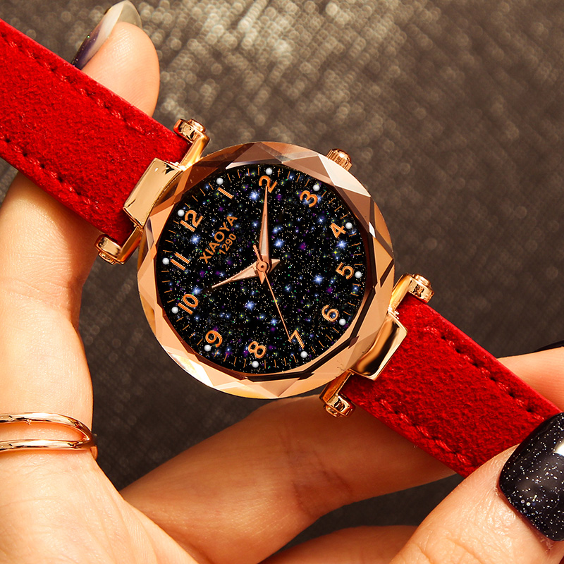 Women'S Fashion Digital Watch - Xiaoya ผู้หญิงนาฬิกาบุคลิกภาพโรแมนติก Starry Sky นาฬิกาผู้หญิง Rhinestone