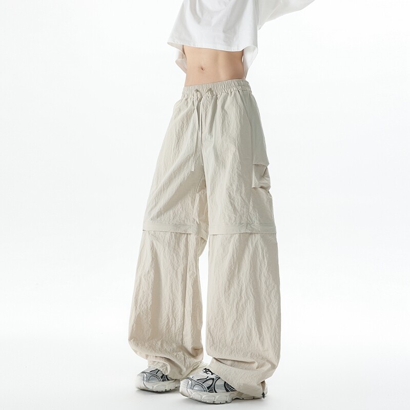 Women'S Fashion Utility Pants - กางเกงคาร์โก้แบบเปิดประทุน 2-in-1 สําหรับผู้หญิงและผู้ชายกางเกงยูทิลิตี้ที่ถอดออกได้, แฟชั่นสตรีทแวร์ปรับได้ทุกฤดูกาลพร้อมกระเป๋า