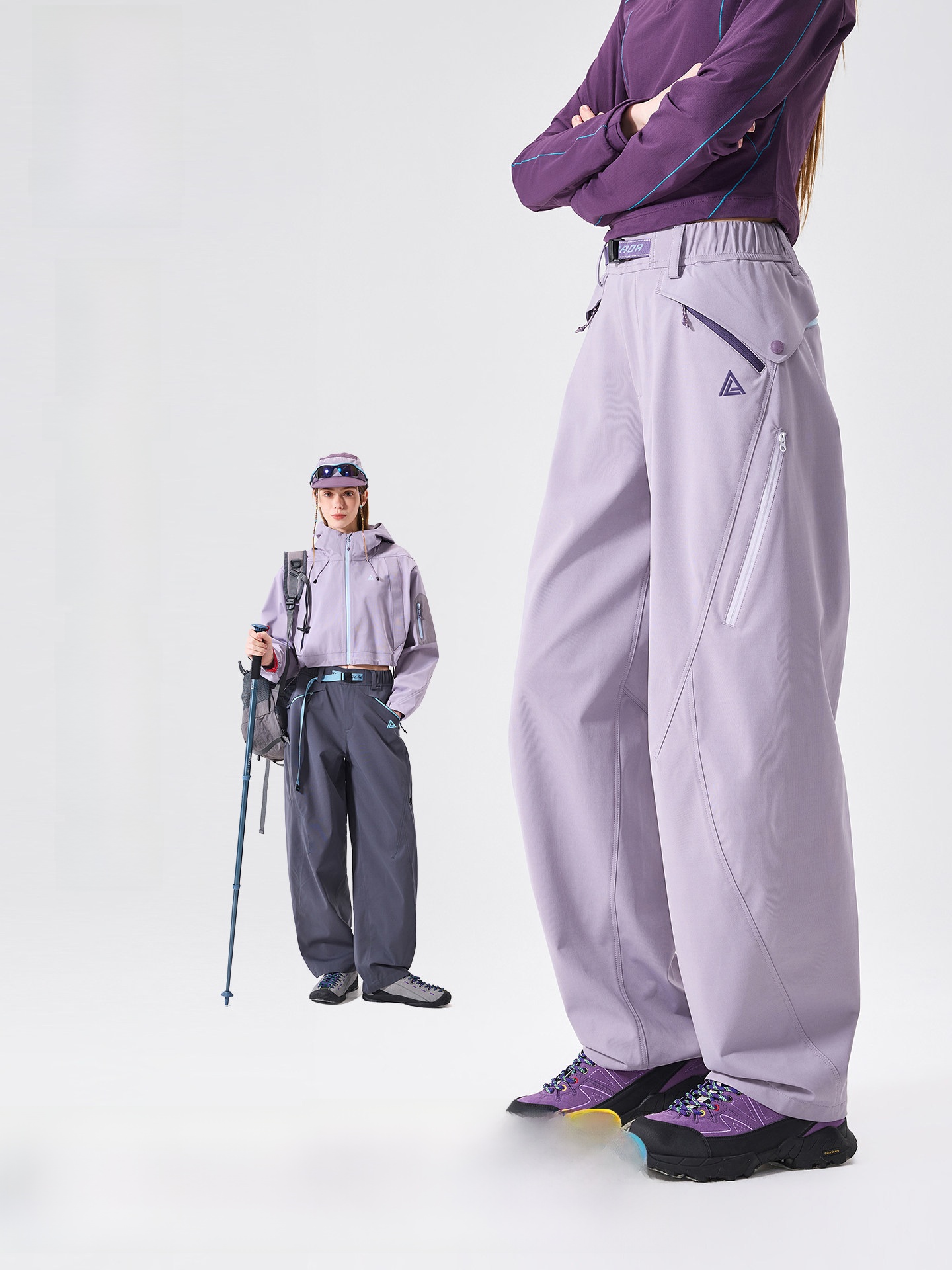 Women'S Fashion Utility Pants - LAZY DAY กางเกงขายาวกันน้ำน้ำหนักเบาสำหรับเดินป่ากลางแจ้ง ทรงขาตรง กางเกงทำงานสำหรับผู้หญิง กางเกงอเนกประสงค์ทันสมัย