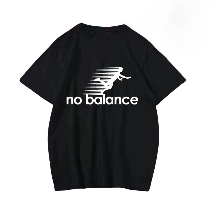 New Balance Fashion Women - เสื้อยืดพิมพ์ลายใหม่ Summer No Balance 2026 เสื้อผ้าลำลองแฟชั่นผ้าฝ้าย