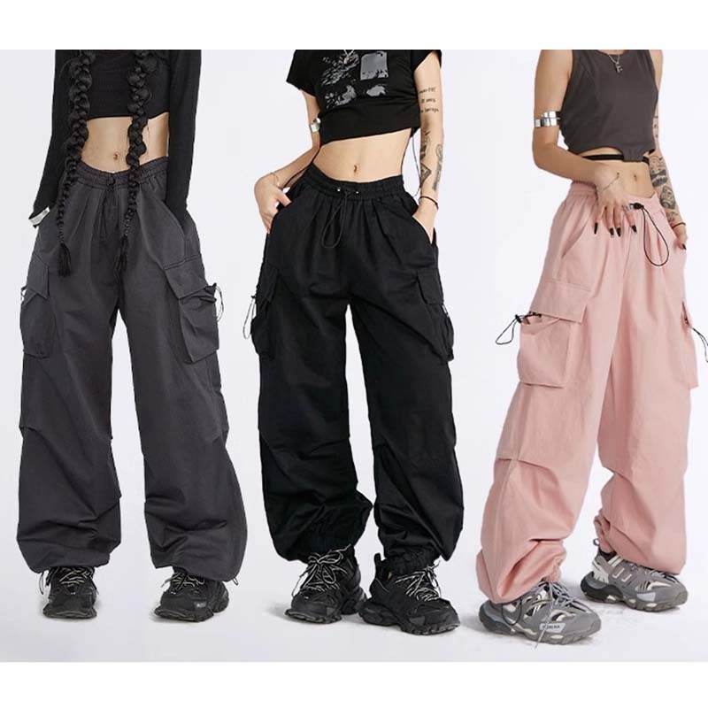 Women'S Fashion Utility Pants - กางเกงกีฬาลำลองแฟชั่นสำหรับผู้หญิง, กางเกงทรงตรงทันสมัย, กางเกงขายาวทรงสลิมฟิตเอวสูงแบบยืดหยุ่นสไตล์สตรีท