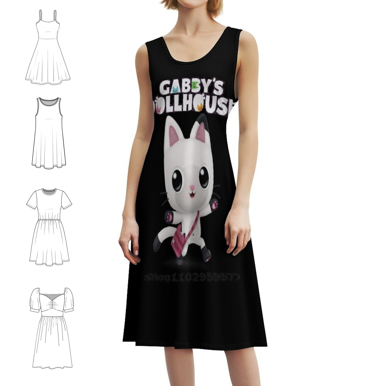 Women Fashion Gown - ชุดเดรสสไตล์โบโฮชิคของแก๊บบี้ ดอลเฮาส์ ชุดเดรสแฟชั่นหรูหราสำหรับงานแต่งงานริมชายหาด ชุดเดรสสำหรับเด็ก ชุดน่ารักของแก๊บบี้ ดอลเฮาส์