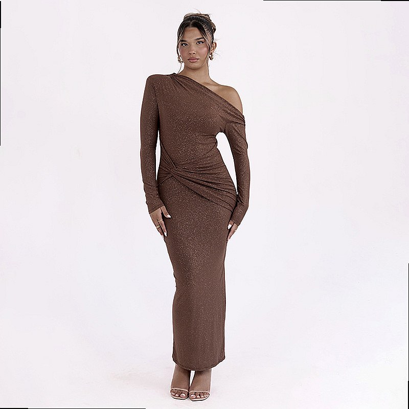 เดรสเซ็กซี่แบบรัดรูปไหล่เดียวแ - Ruched Dress Mini บทวิจารณ์และราคา
