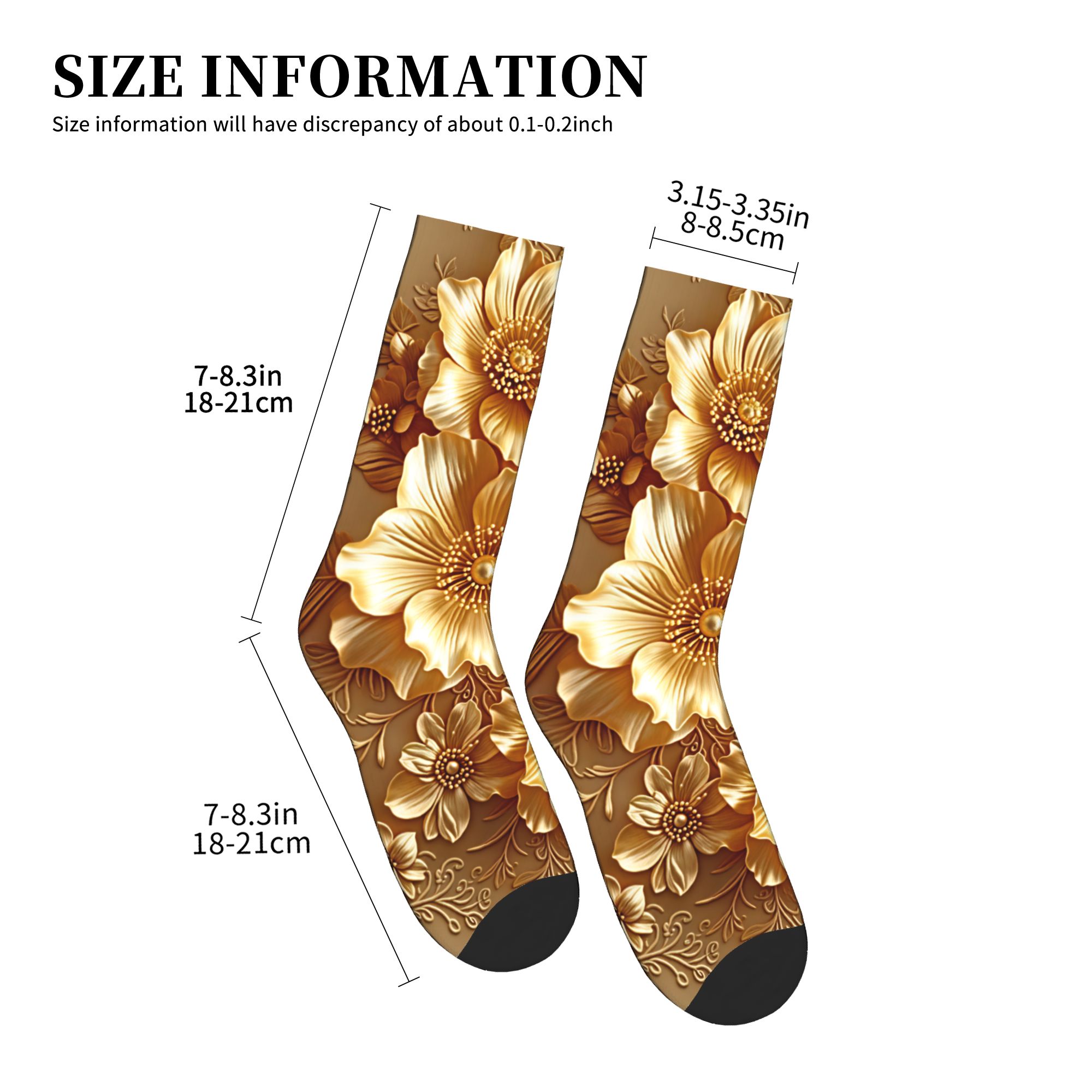 ถุงเท้าลายดอกไม้สีทองนูน 3 มิต - Women Fashion Youtube บทวิจารณ์และราคา