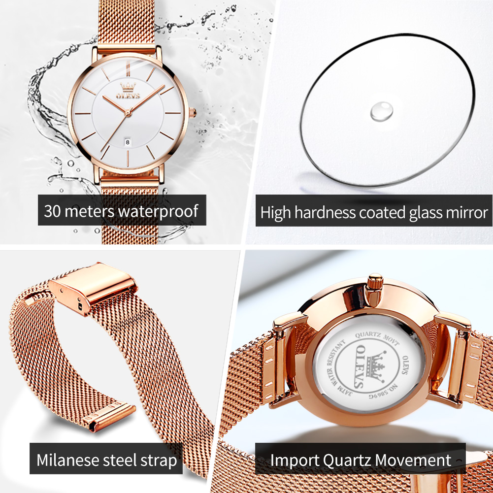 OLEVS นาฬิกาผู้หญิง 5869 Elega - Fashion Women Watches บทวิจารณ์และราคา
