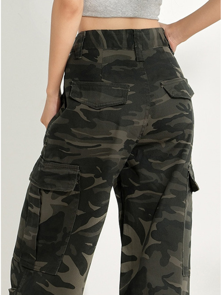 กางเกงยีนส์แฟชั่นลายพรางสำหรับ - Women'S Fashion Utility Pants บทวิจารณ์และราคา