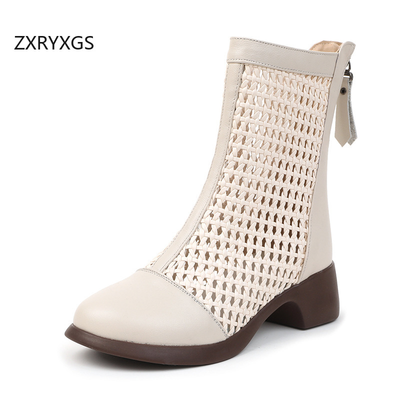 ZXRYXGS 2026 รองเท้าบูทหนังวัว - Women Fashion Youtube บทวิจารณ์และราคา