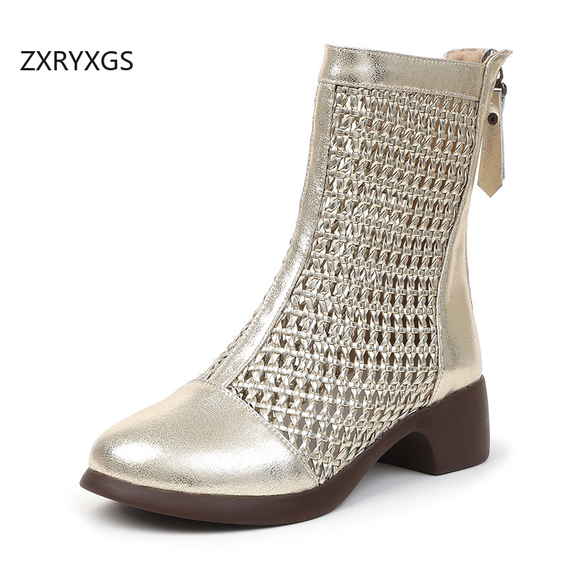 ZXRYXGS 2026 รองเท้าบูทหนังวัว - Women Fashion Youtube บทวิจารณ์และราคา