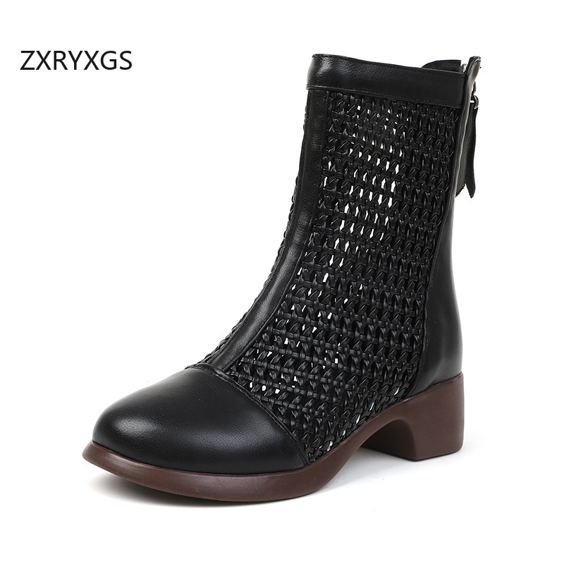 ZXRYXGS 2026 รองเท้าบูทหนังวัว - Women Fashion Youtube บทวิจารณ์และราคา