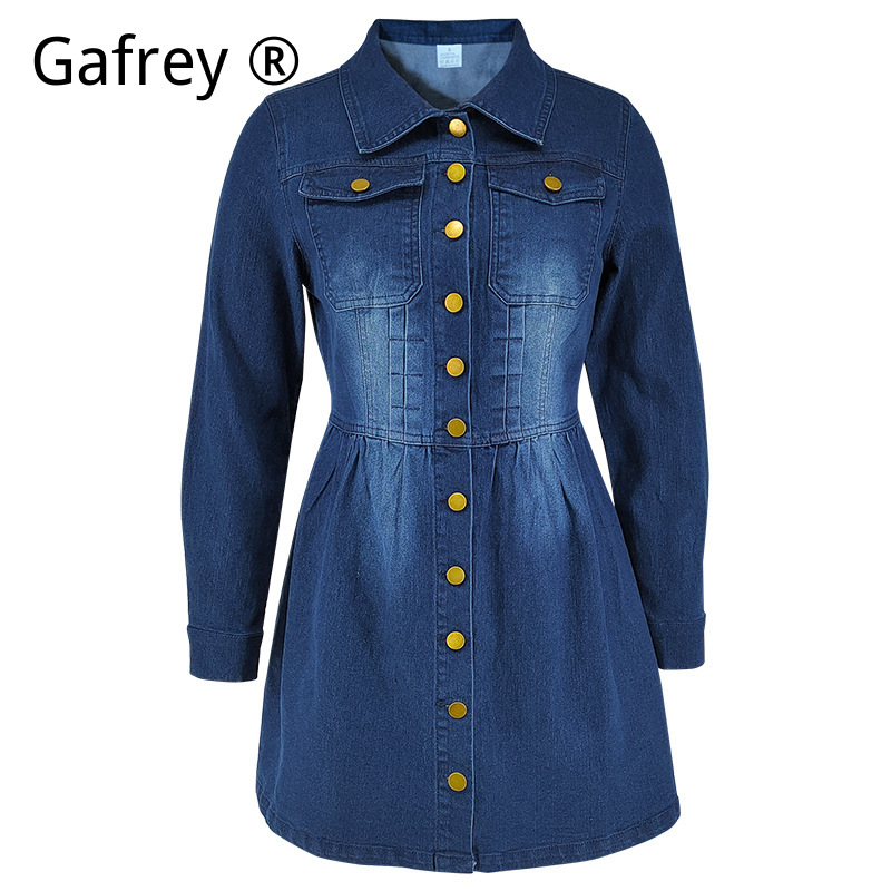 เดรสยีนส์แขนยาวทรงเอเข้ารูปผูก - Women Fashion Jeans บทวิจารณ์และราคา