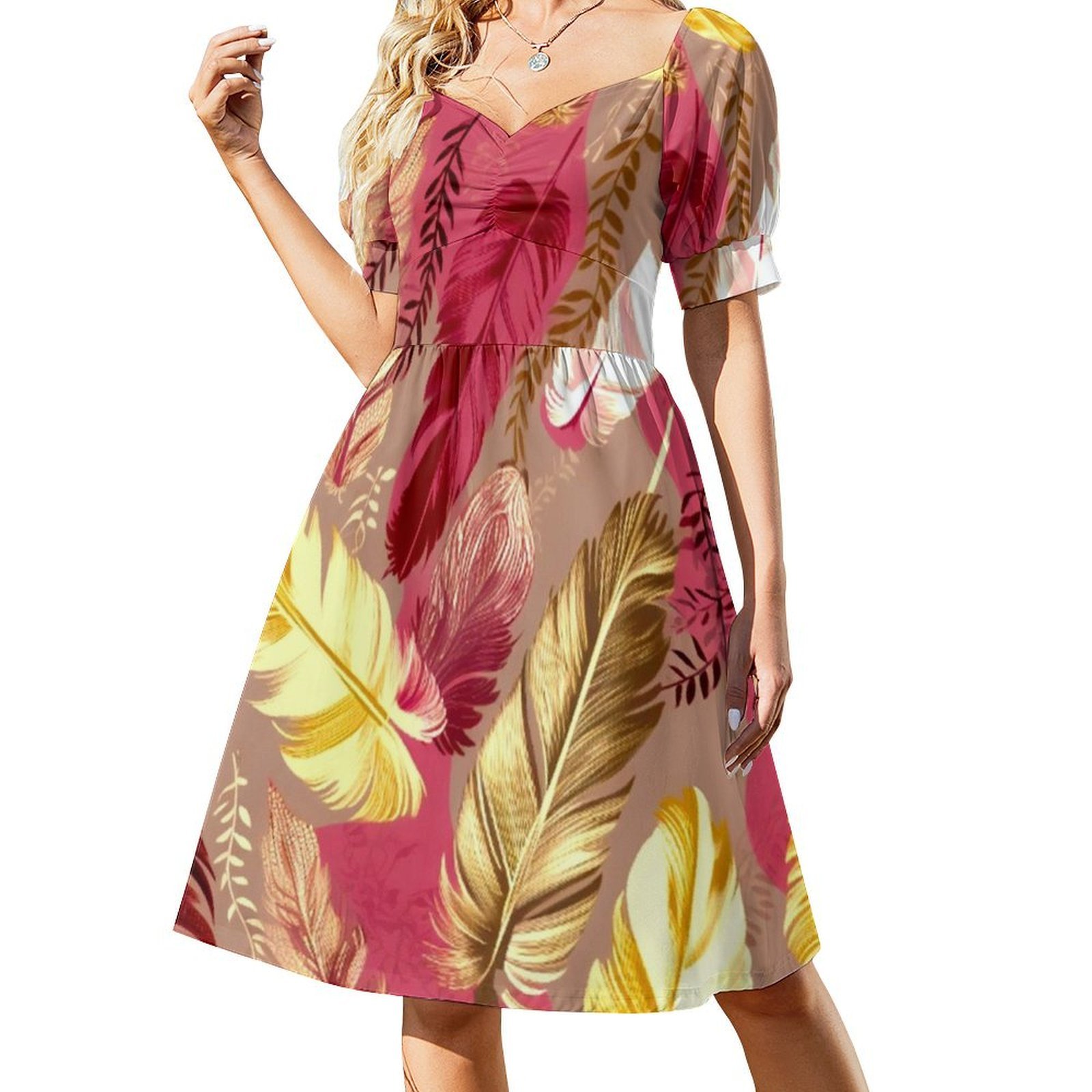 ชุดเดรสโบโฮชิคสีฟ้าอมเขียวมะกอ - Women Fashion Gown บทวิจารณ์และราคา