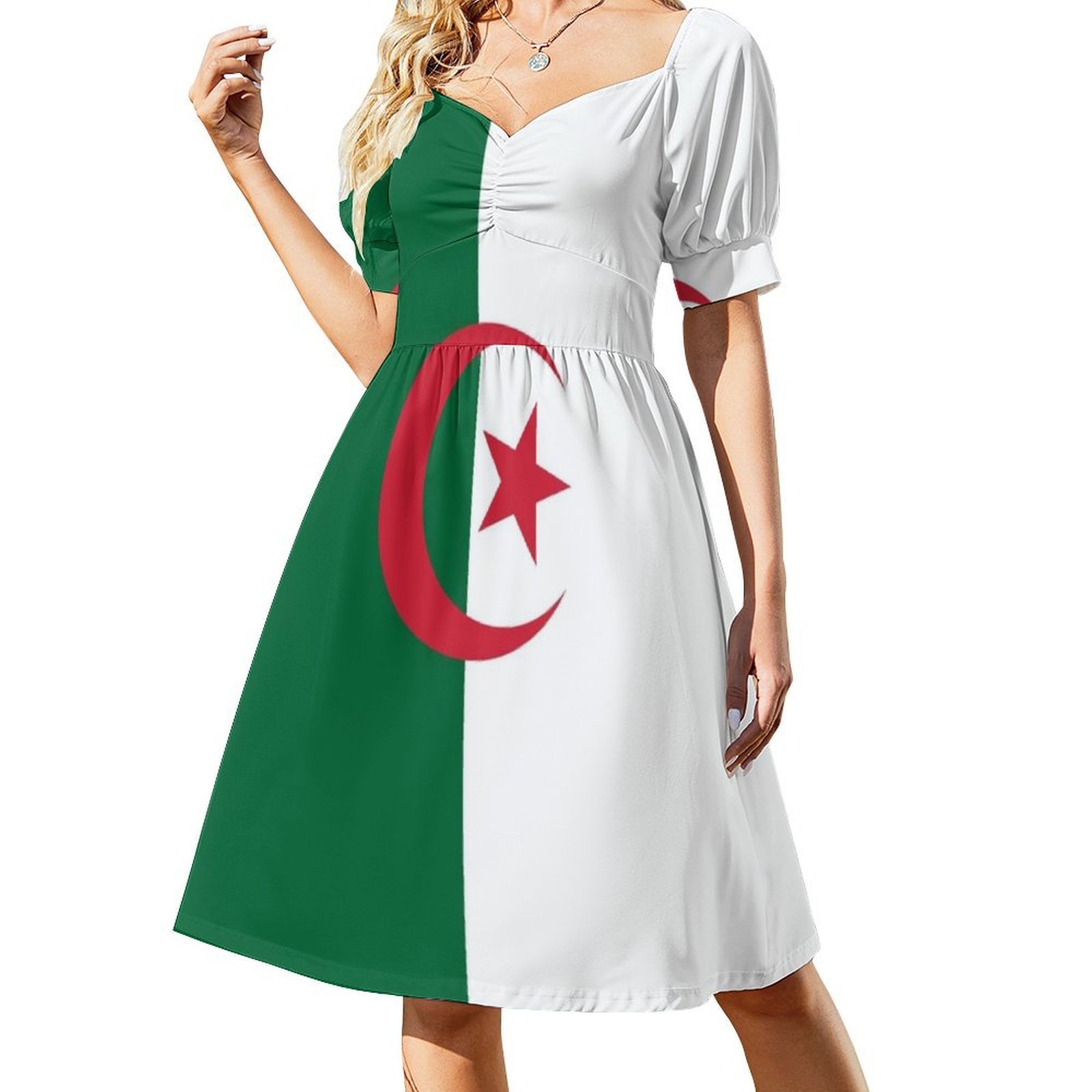 ชุดเดรสสไตล์โบฮีเมียนลายธงชาติ - Women Fashion Gown บทวิจารณ์และราคา