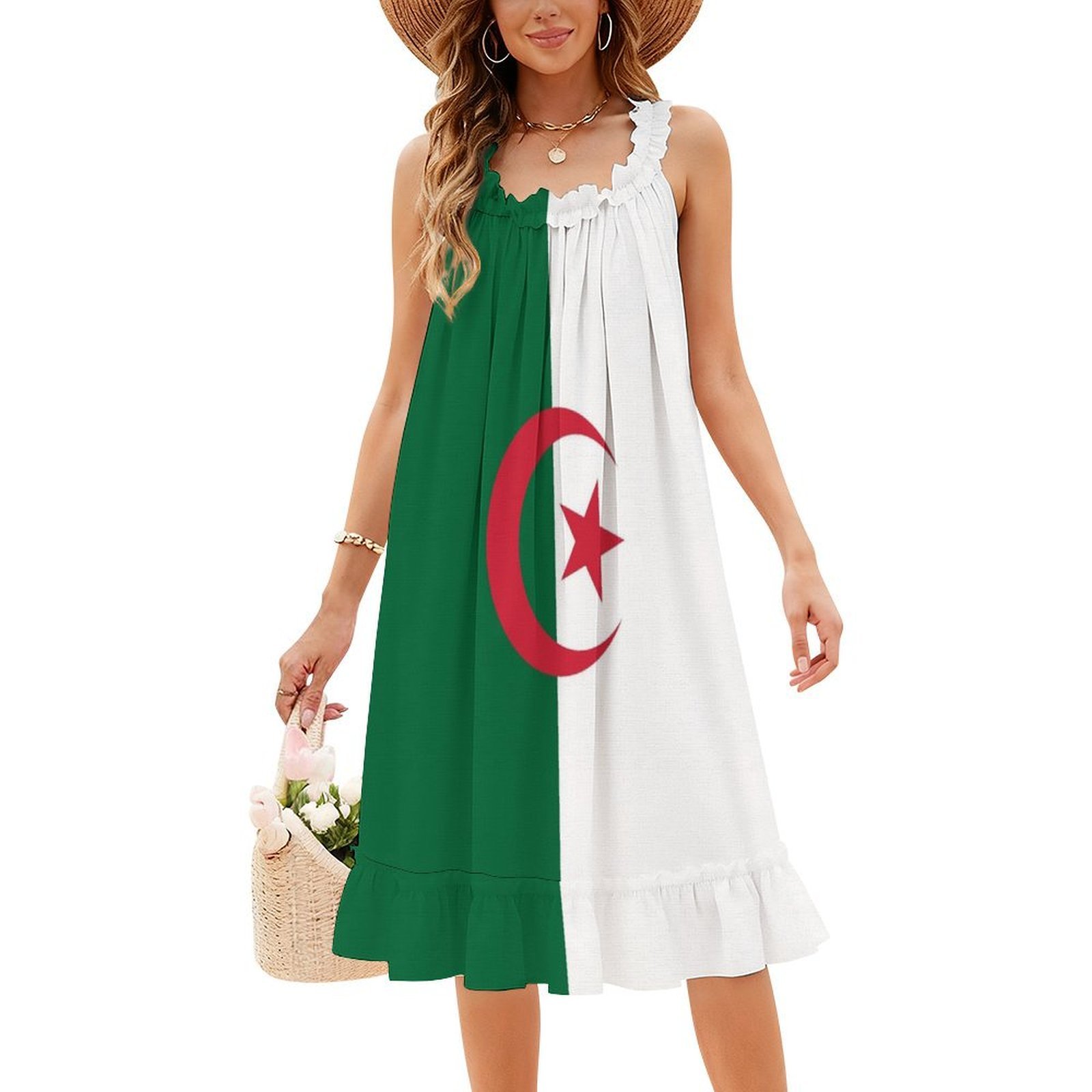 ชุดเดรสสไตล์โบฮีเมียนลายธงชาติ - Women Fashion Gown บทวิจารณ์และราคา