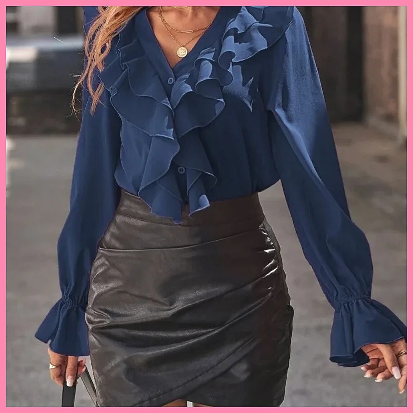 เสื้อเบลาส์แฟชั่นปี 2025 คอวี  - Women Top Fashion บทวิจารณ์และราคา