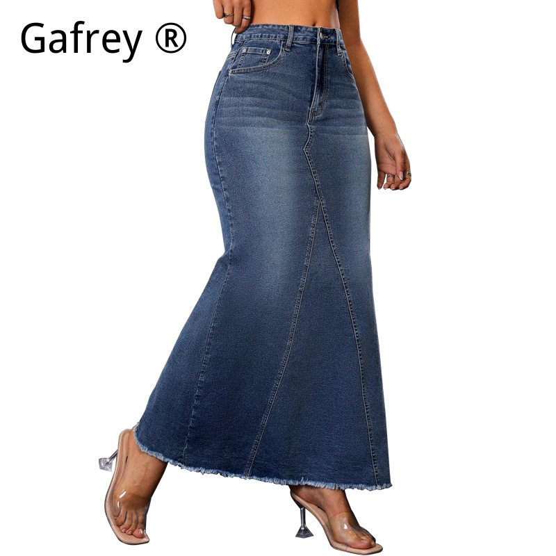กระโปรงยีนส์ทรงเอ midi เอวสูง  - Women Fashion Jeans บทวิจารณ์และราคา