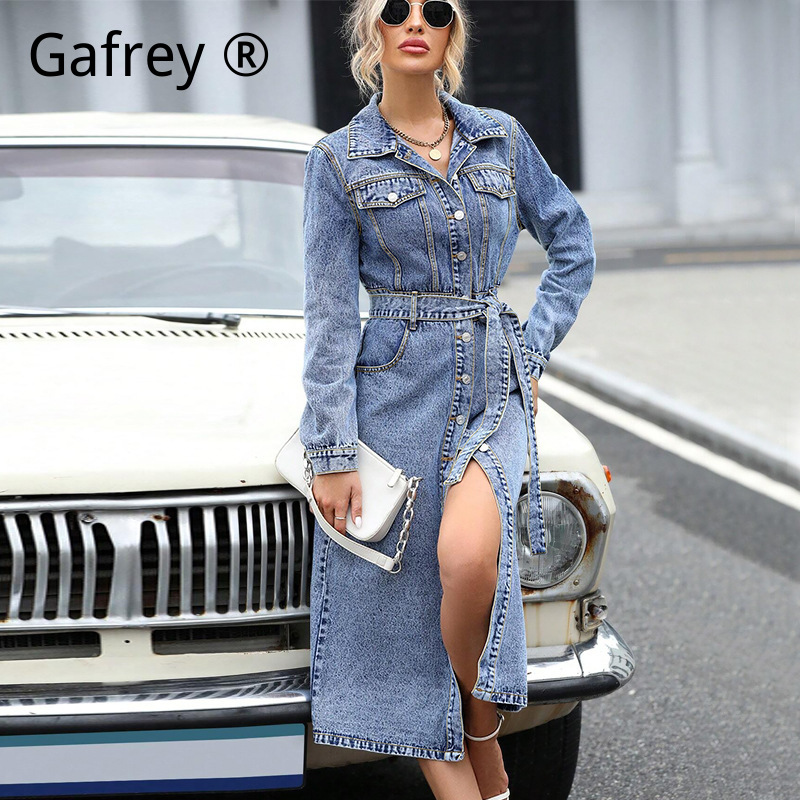 ชุดเดรสยีนส์แขนยาวสำหรับผู้หญิ - Women Fashion Jeans บทวิจารณ์และราคา