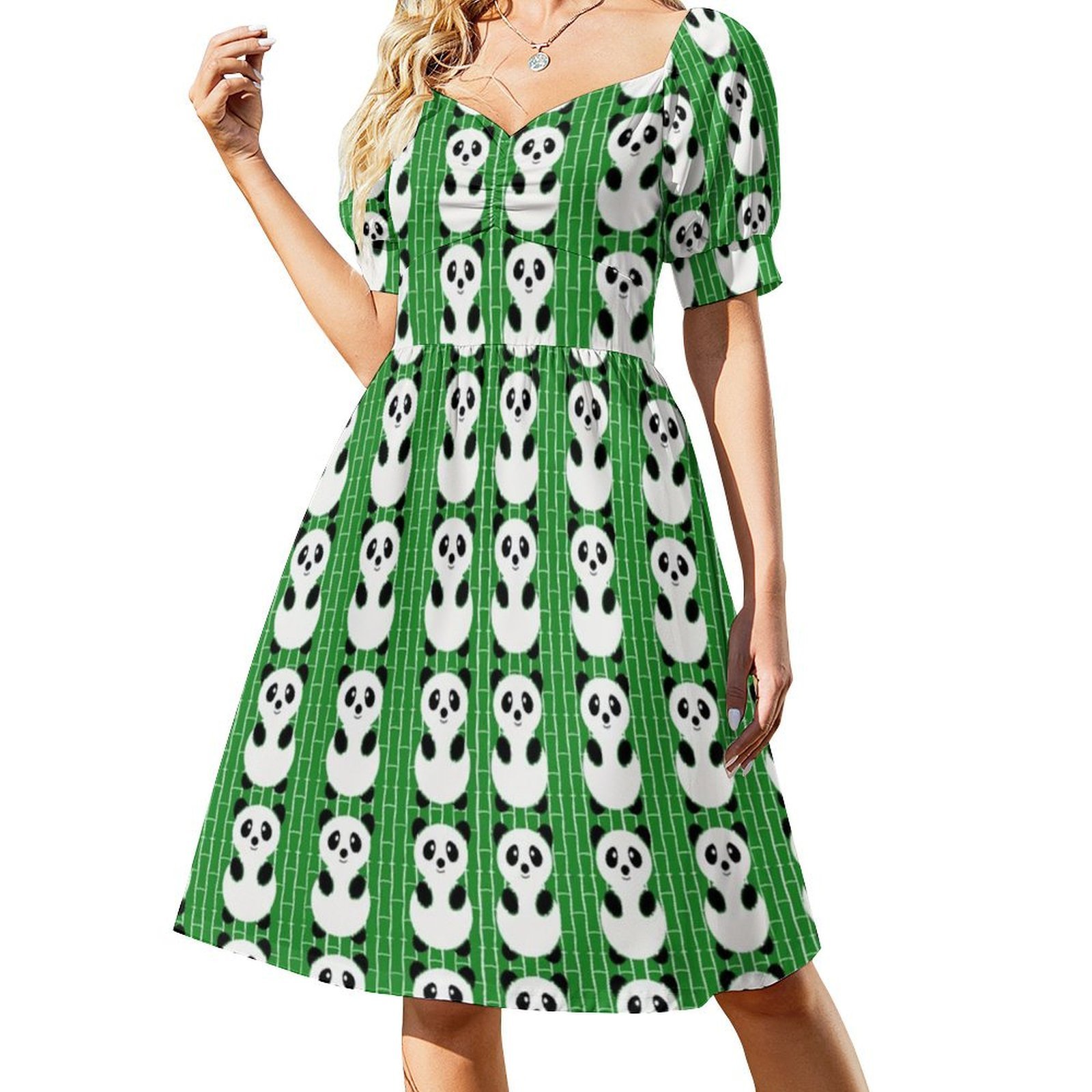ชุดเดรสลายแพนด้า โบโฮชิค แฟชั่ - Women Fashion Gown บทวิจารณ์และราคา