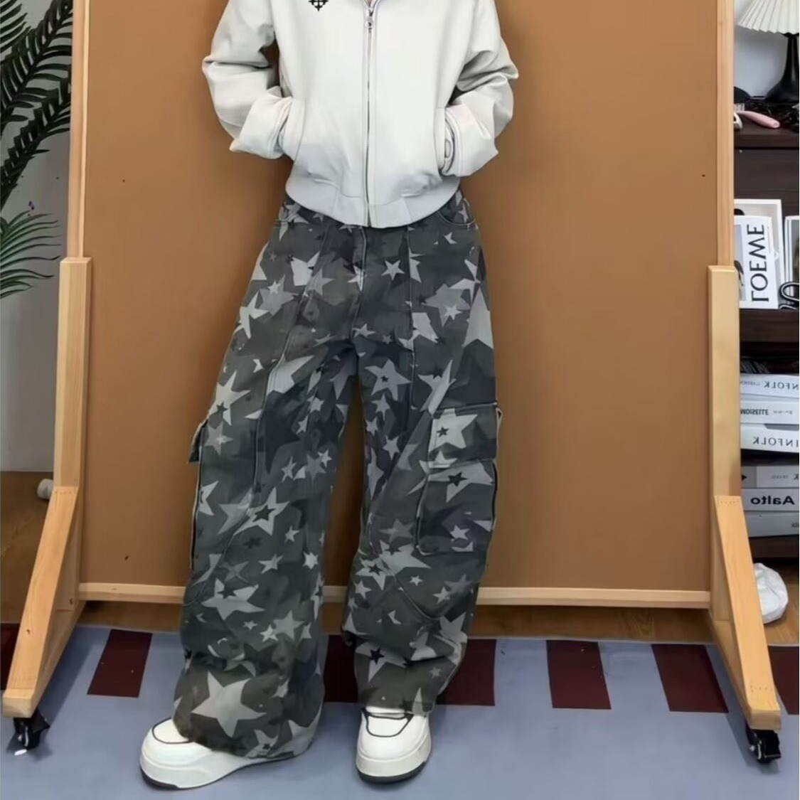 กางเกงคาร์โก้ลายพรางสำหรับผู้ห - Women'S Fashion Utility Pants บทวิจารณ์และราคา