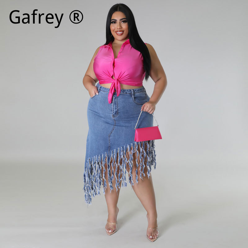 กระโปรงยีนส์ผู้หญิงไซส์ใหญ่ 1X - Women Fashion Jeans บทวิจารณ์และราคา
