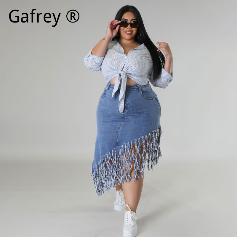 กระโปรงยีนส์ผู้หญิงไซส์ใหญ่ 1X - Women Fashion Jeans บทวิจารณ์และราคา