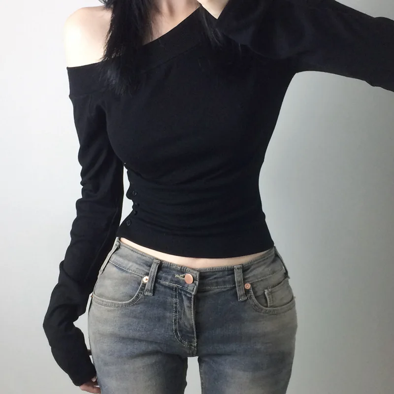 Y2K เสื้อยืดติดกระดุมสไตล์วินเ - Women Top Fashion บทวิจารณ์และราคา